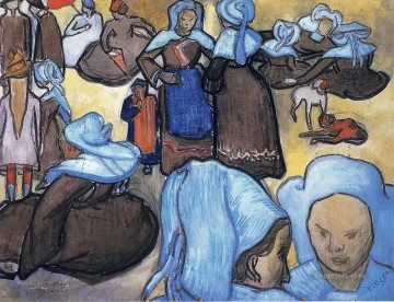 Mujeres bretonas Vincent van Gogh Pinturas al óleo